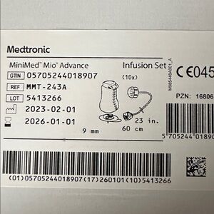 Med tronic Mini Med Mio Advance Infusion Sets New Sealed Box